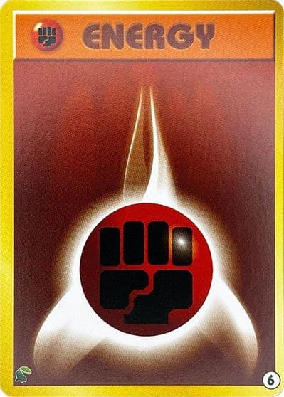 Basic Fighting Energy - 6 Intro Pack Neo (Chikorita) Pokemon card