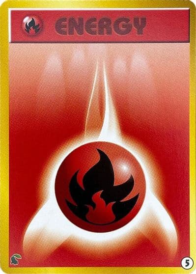 Basic Fire Energy - 5 Intro Pack Neo (Chikorita) Pokemon card
