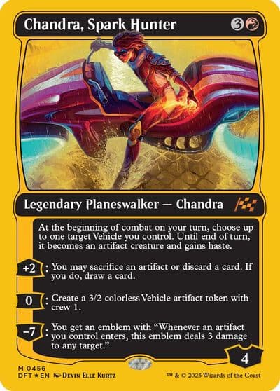 Chandra Spark Hunter First Place Foil Aetherdrift Magic card
