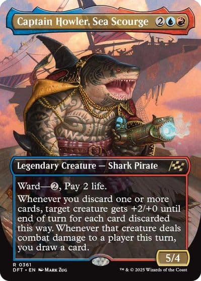 Captain Howler Sea Scourge Borderless Aetherdrift Magic card