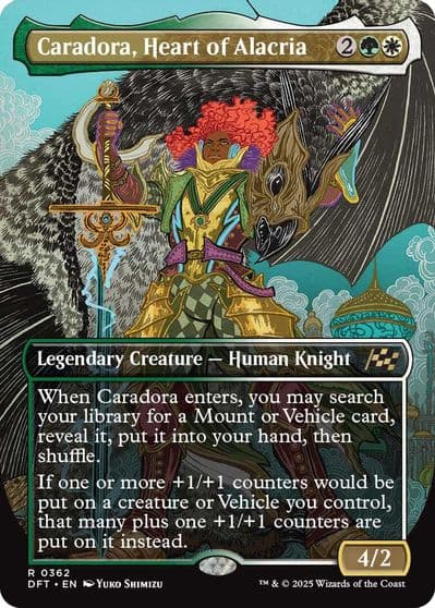 Caradora Heart of Alacria Borderless Aetherdrift Magic card