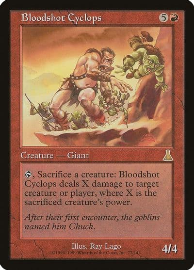 Bloodshot Cyclops Urza's Destiny Magic card