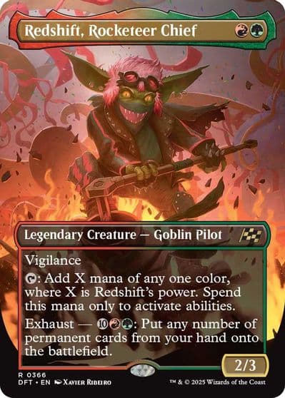 Redshift Rocketeer Chief Borderless Aetherdrift Magic card