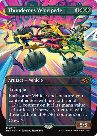 Thunderous Velocipede Borderless Aetherdrift Magic card