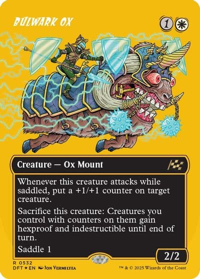 Bulwark Ox Borderless First Place Foil Aetherdrift Magic card