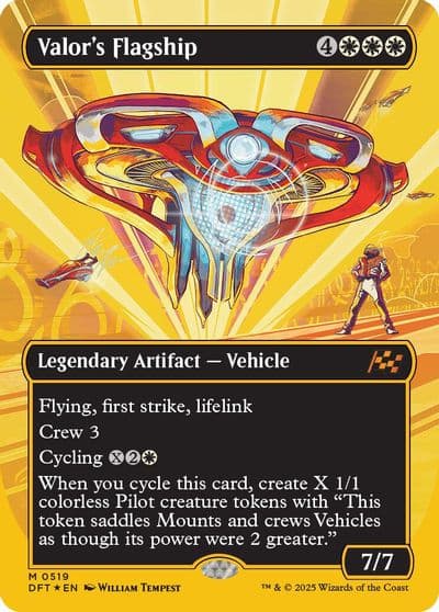 Valors Flagship Borderless First Place Foil Aetherdrift Magic card