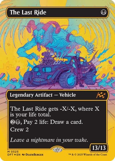 The Last Ride Borderless First Place Foil Aetherdrift Magic card
