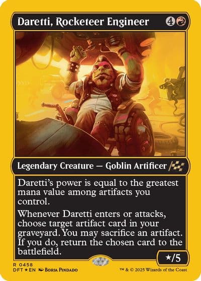 Daretti Rocketeer Engineer First Place Foil Aetherdrift Magic card