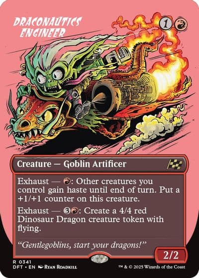 Draconautics Engineer Borderless Aetherdrift Magic card
