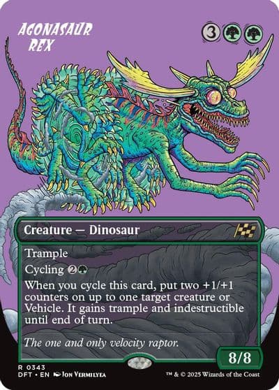 Agonasaur Rex Borderless Aetherdrift Magic card