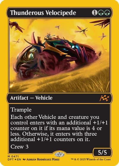 Thunderous Velocipede First Place Foil Aetherdrift Magic card