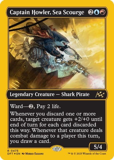 Captain Howler Sea Scourge First Place Foil Aetherdrift Magic card