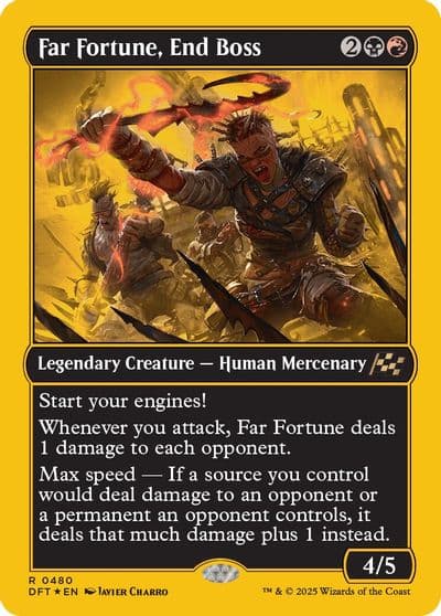 Far Fortune End Boss First Place Foil Aetherdrift Magic card