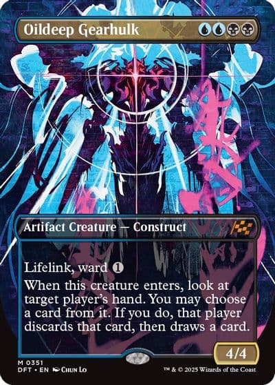 Oildeep Gearhulk Borderless Aetherdrift Magic card