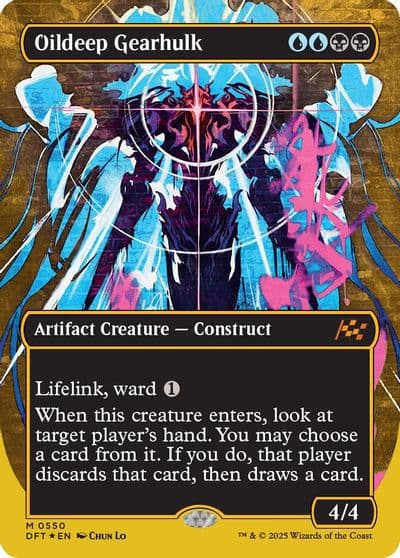 Oildeep Gearhulk Borderless First Place Foil Aetherdrift Magic card