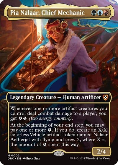 Pia Nalaar Chief Mechanic Borderless Commander: Aetherdrift Magic card