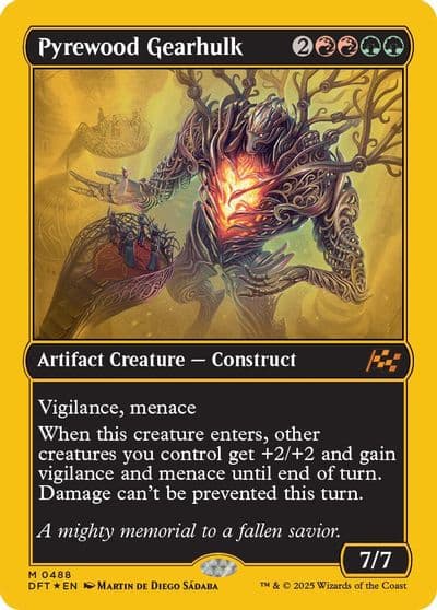 Pyrewood Gearhulk First Place Foil Aetherdrift Magic card