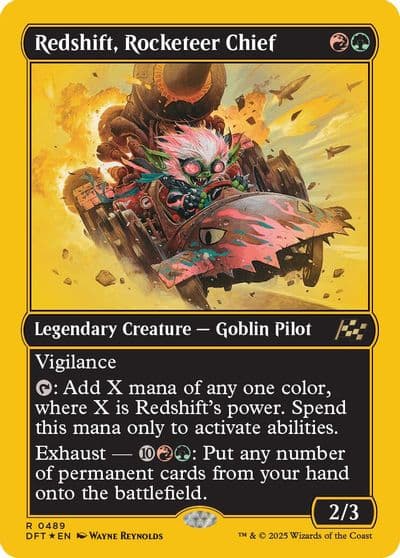 Redshift Rocketeer Chief First Place Foil Aetherdrift Magic card