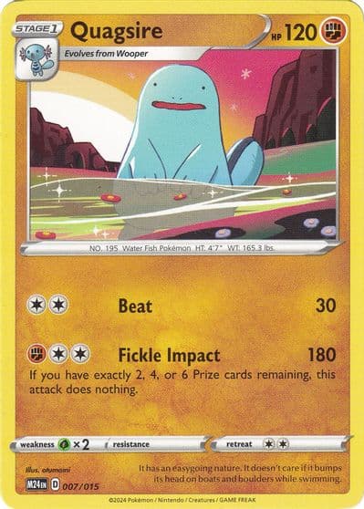 Quagsire McDonald's Promos 2024 Pokemon card