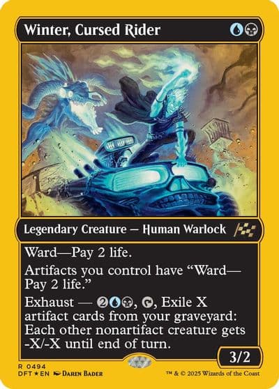 Winter Cursed Rider First Place Foil Aetherdrift Magic card