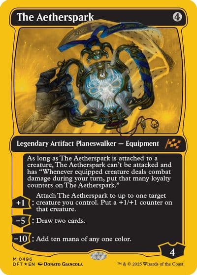 The Aetherspark First Place Foil Aetherdrift Magic card