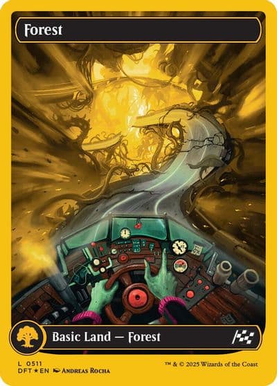 Forest 0511 First Place Foil Aetherdrift Magic card