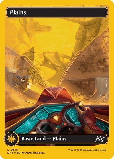 Plains 0507 First Place Foil Aetherdrift Magic card