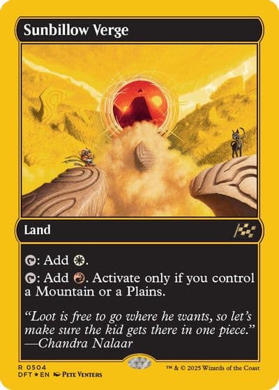 Sunbillow Verge First Place Foil Aetherdrift Magic card