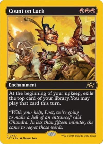 Count on Luck First Place Foil Aetherdrift Magic card