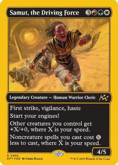 Samut the Driving Force First Place Foil Aetherdrift Magic card