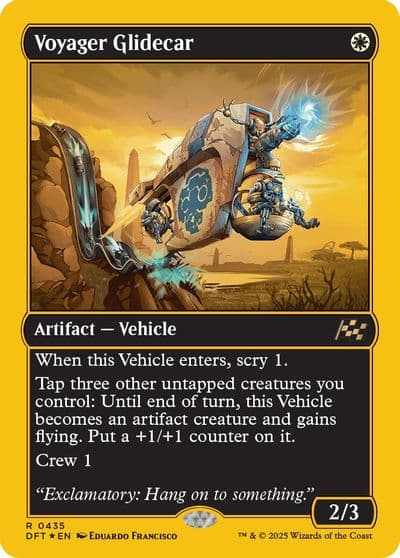 Voyager Glidecar First Place Foil Aetherdrift Magic card