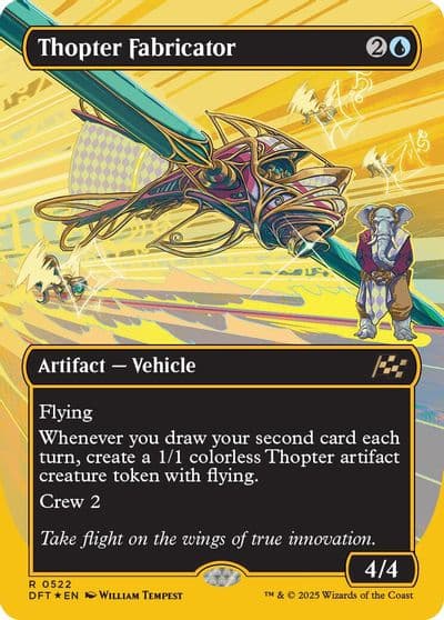 Thopter Fabricator Borderless First Place Foil Aetherdrift Magic card