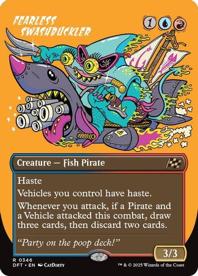 Fearless Swashbuckler Borderless Aetherdrift Magic card