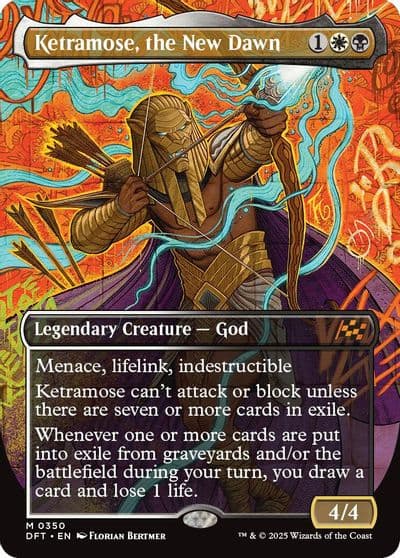Ketramose the New Dawn Borderless Aetherdrift Magic card