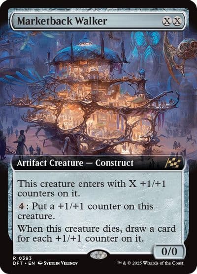 Marketback Walker Extended Art Aetherdrift Magic card