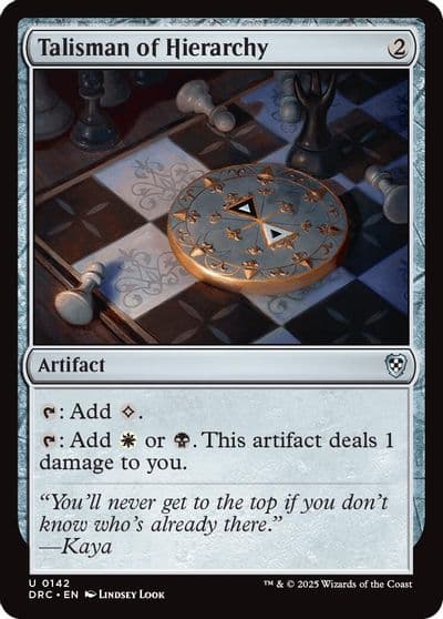 Talisman of Hierarchy Commander: Aetherdrift Magic card
