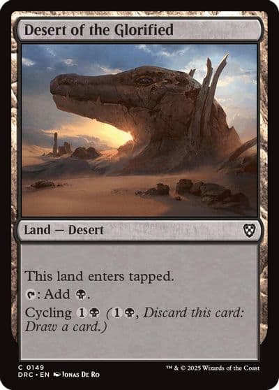 Desert of the Glorified Commander: Aetherdrift Magic card