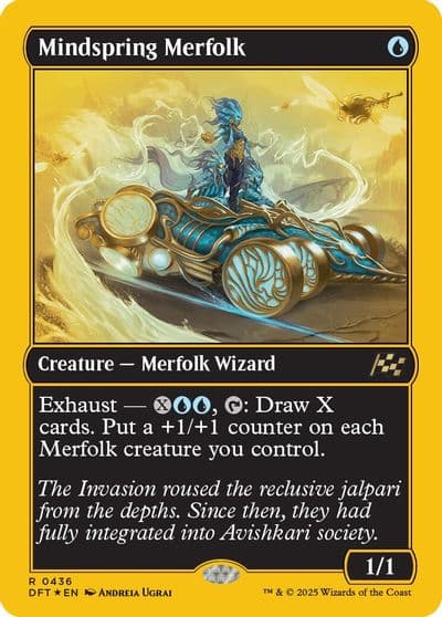 Mindspring Merfolk First Place Foil Aetherdrift Magic card