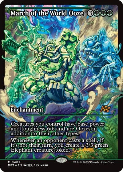 March of the World Ooze Showcase Aetherdrift Magic card