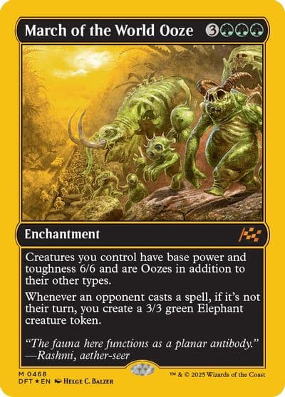 March of the World Ooze First Place Foil Aetherdrift Magic card