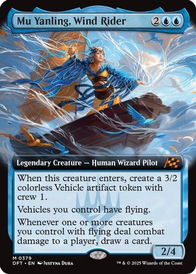 Mu Yanling Wind Rider Extended Art Aetherdrift Magic card