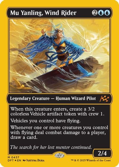 Mu Yanling Wind Rider First Place Foil Aetherdrift Magic card
