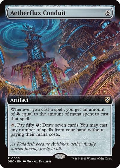 Aetherflux Conduit Extended Art Commander: Aetherdrift Magic card