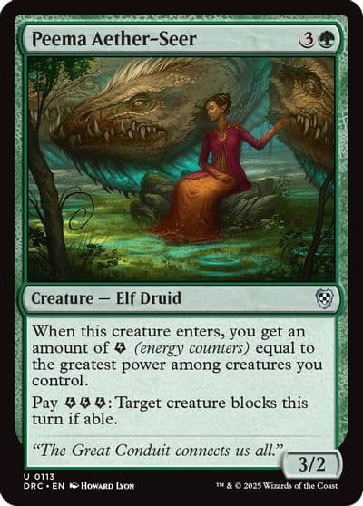Peema Aether Seer Commander: Aetherdrift Magic card