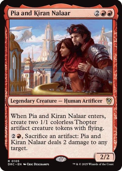 Pia and Kiran Nalaar Commander: Aetherdrift Magic card