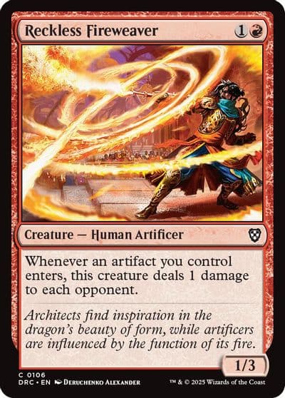 Reckless Fireweaver Commander: Aetherdrift Magic card