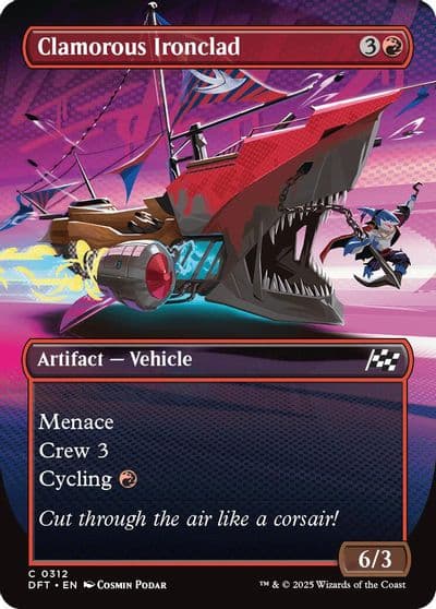 Clamorous Ironclad Borderless Aetherdrift Magic card