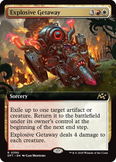 Explosive Getaway Extended Art Aetherdrift Magic card