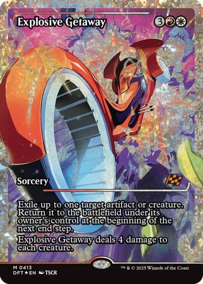 Explosive Getaway Showcase Fracture Foil Aetherdrift Magic card