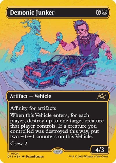 Demonic Junker Borderless First Place Foil Aetherdrift Magic card